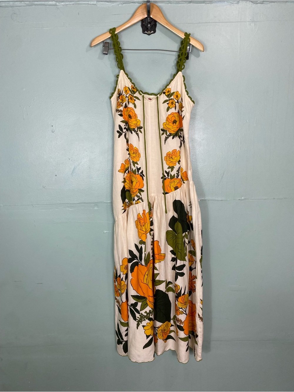 FARM Rio Cream Maxi Dress with Bold Yellow Floral Print - Picture 2 of 10